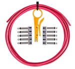 LAVA CABLE TightRope Solderless Pedalboard Kit Red w Nickel Connectors