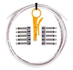LAVA CABLE TightRope Solderless Pedalboard Kit White w Nickel Connectors